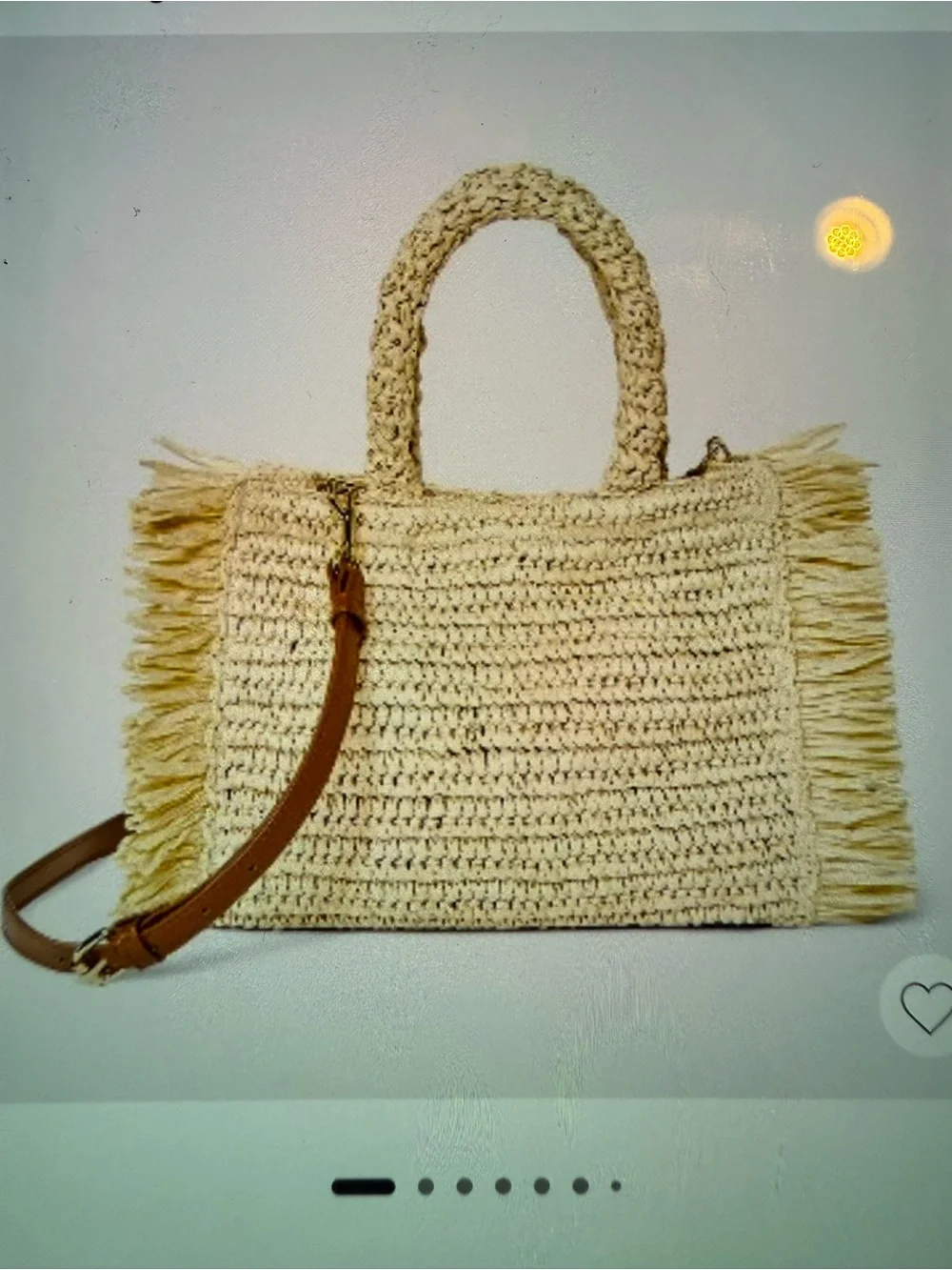 Universal Thread Straw Fringe Small Detachable Strap Crossbody Tote handbag